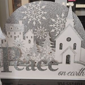 Silver Glitter Holiday Decoration